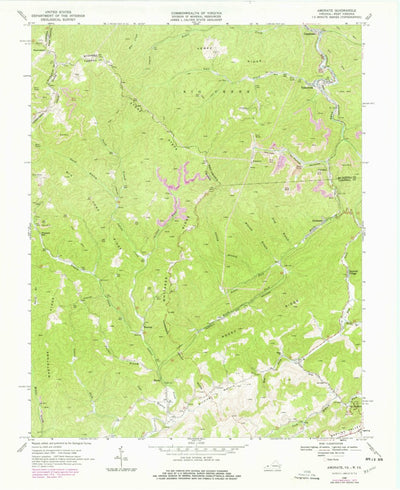 United States Geological Survey Amonate, VA-WV (1968, 24000-Scale) digital map