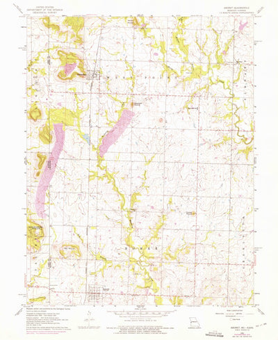 United States Geological Survey Amoret, MO-KS (1961, 24000-Scale) digital map