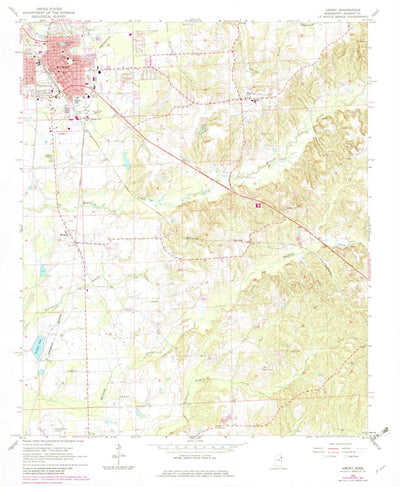 United States Geological Survey Amory, MS (1966, 24000-Scale) digital map