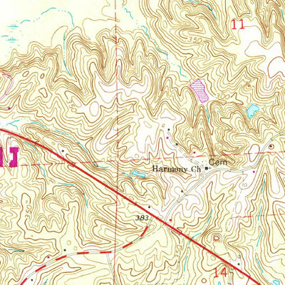 United States Geological Survey Amory, MS (1966, 24000-Scale) digital map