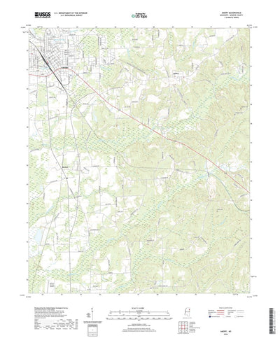 United States Geological Survey Amory, MS (2020, 24000-Scale) digital map