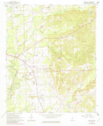 United States Geological Survey Amory SW, MS (1966, 24000-Scale) digital map