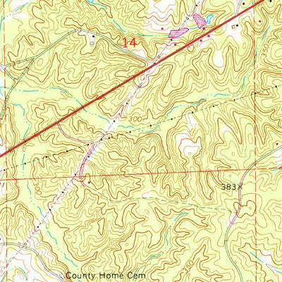 United States Geological Survey Amory SW, MS (1966, 24000-Scale) digital map
