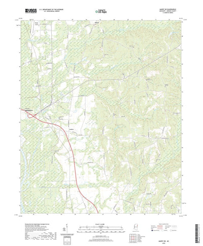 United States Geological Survey Amory SW, MS (2020, 24000-Scale) digital map