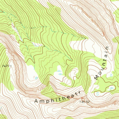 United States Geological Survey Amphitheatre Mountain, MT (1970, 24000-Scale) digital map