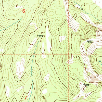 United States Geological Survey Amphitheatre Mountain, MT (1994, 24000-Scale) digital map