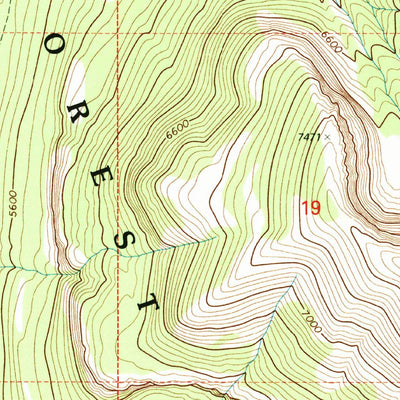 United States Geological Survey Amphitheatre Mountain, MT (1994, 24000-Scale) digital map