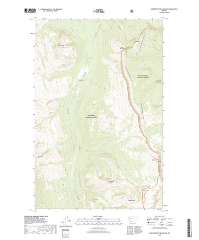 United States Geological Survey Amphitheatre Mountain, MT (2020, 24000-Scale) digital map