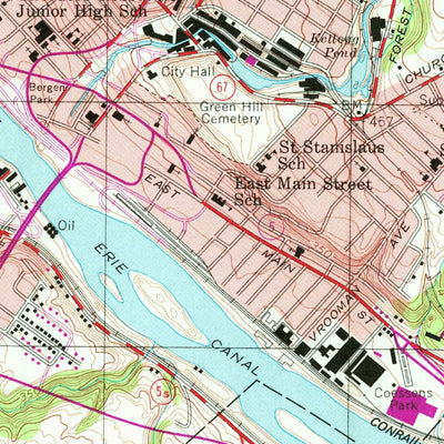United States Geological Survey Amsterdam, NY (1954, 24000-Scale) digital map