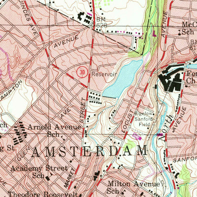 United States Geological Survey Amsterdam, NY (1954, 24000-Scale) digital map