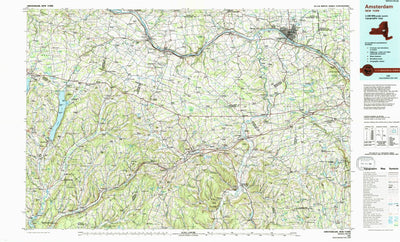 United States Geological Survey Amsterdam, NY (1985, 100000-Scale) digital map