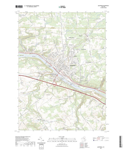 United States Geological Survey Amsterdam, NY (2023, 24000-Scale) digital map