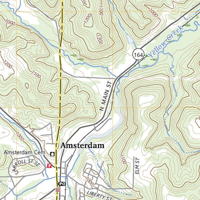 United States Geological Survey Amsterdam, OH (2023, 24000-Scale) digital map