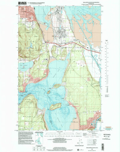 United States Geological Survey Anacortes South, WA (1998, 24000-Scale) digital map