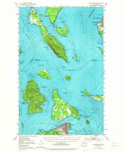 United States Geological Survey Anacortes, WA (1951, 62500-Scale) digital map