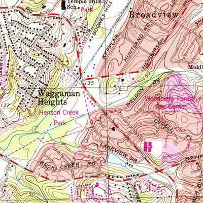 United States Geological Survey Anacostia, DC-MD (1965, 24000-Scale) digital map