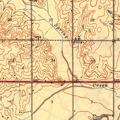 United States Geological Survey Anadarka, OK (1945, 62500-Scale) digital map