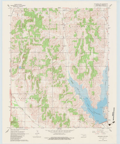 United States Geological Survey Anadarko NW, OK (1968, 24000-Scale) digital map