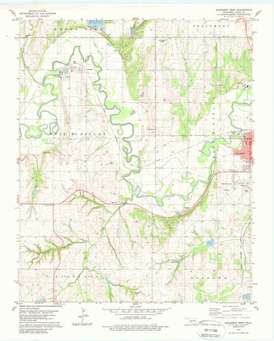 United States Geological Survey Anadarko West, OK (1979, 24000-Scale) digital map