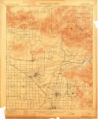 United States Geological Survey Anaheim, CA (1901, 62500-Scale) digital map