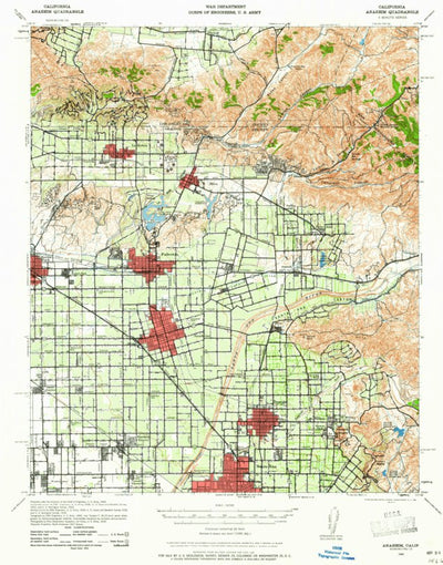 United States Geological Survey Anaheim, CA (1942, 62500-Scale) digital map
