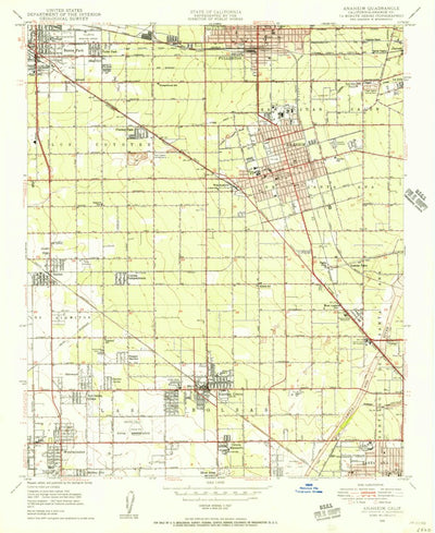 United States Geological Survey Anaheim, CA (1949, 24000-Scale) digital map
