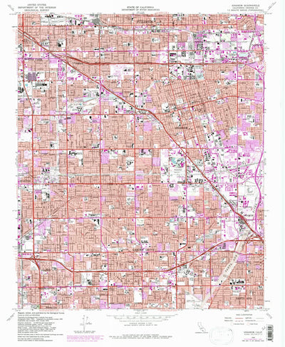 United States Geological Survey Anaheim, CA (1965, 24000-Scale) digital map