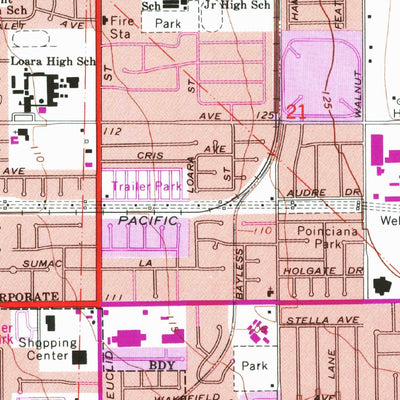 United States Geological Survey Anaheim, CA (1965, 24000-Scale) digital map