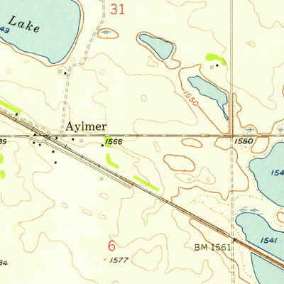 United States Geological Survey Anamoose, ND (1958, 24000-Scale) digital map