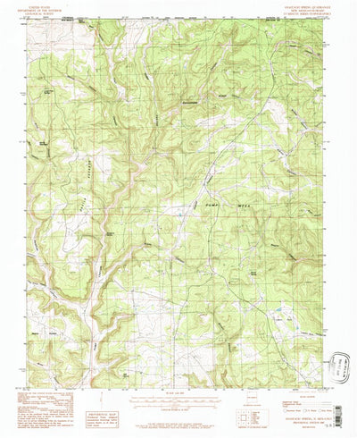 United States Geological Survey Anastacio Spring, NM (1985, 24000-Scale) digital map