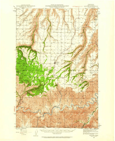 United States Geological Survey Anatone, WA (1944, 62500-Scale) digital map