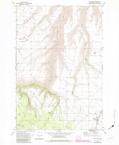 United States Geological Survey Anatone, WA (1971, 24000-Scale) digital map