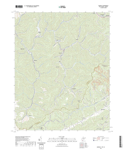 United States Geological Survey Anawalt, WV (2023, 24000-Scale) digital map