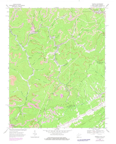 United States Geological Survey Anawalt, WV-VA (1968, 24000-Scale) digital map