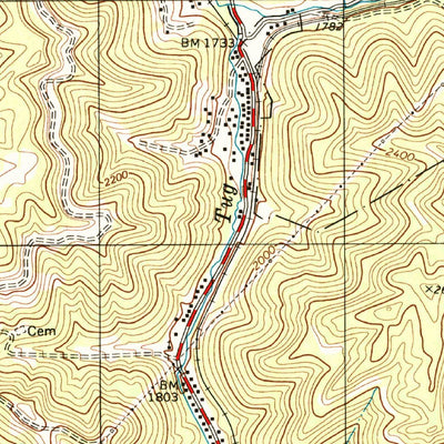 United States Geological Survey Anawalt, WV-VA (2001, 24000-Scale) digital map
