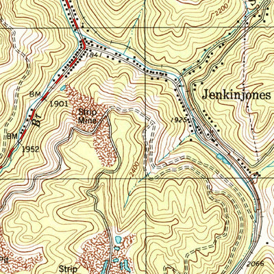 United States Geological Survey Anawalt, WV-VA (2001, 24000-Scale) digital map