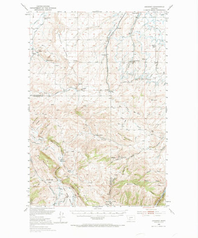 United States Geological Survey Anceney, MT (1949, 62500-Scale) digital map