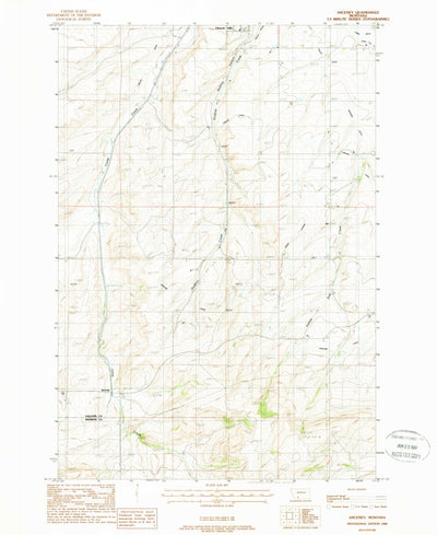 United States Geological Survey Anceney, MT (1988, 24000-Scale) digital map