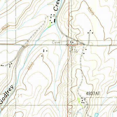 United States Geological Survey Anceney, MT (1988, 24000-Scale) digital map