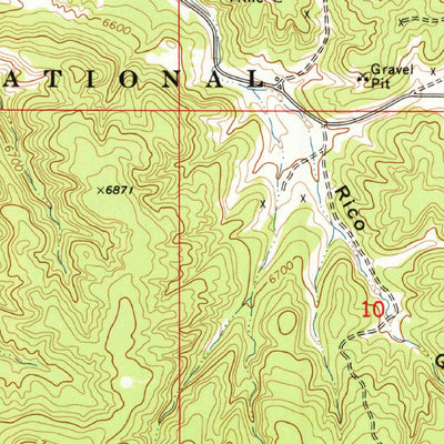 United States Geological Survey Ancho, NM (1973, 24000-Scale) digital map