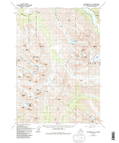 United States Geological Survey Anchorage A-7, AK (1960, 63360-Scale) digital map