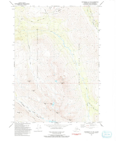 United States Geological Survey Anchorage A-7 NW, AK (1993, 25000-Scale) digital map