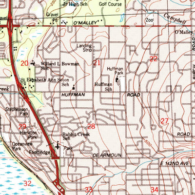 United States Geological Survey Anchorage A-8, AK (1994, 63360-Scale) digital map