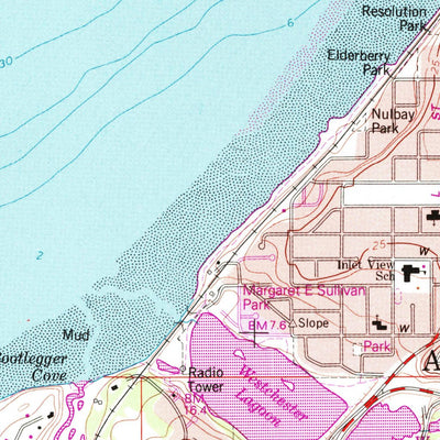 United States Geological Survey Anchorage A-8 NW, AK (1979, 25000-Scale) digital map