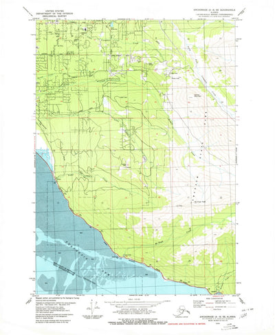 United States Geological Survey Anchorage A-8 SE, AK (1979, 25000-Scale) digital map