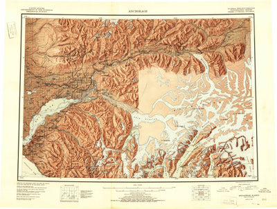 United States Geological Survey Anchorage, AK (1951, 250000-Scale) digital map