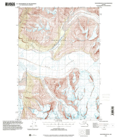 United States Geological Survey Anchorage B-4, AK (1994, 63360-Scale) digital map