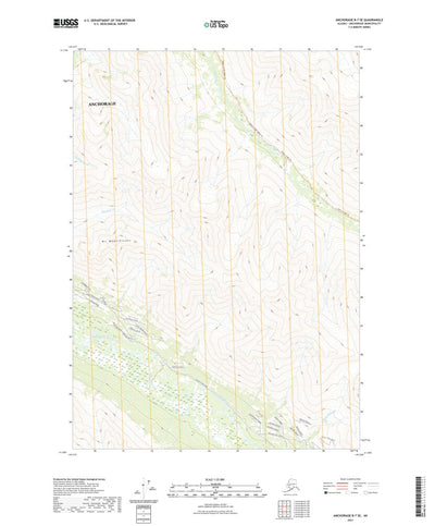 United States Geological Survey Anchorage B-7 SE, AK (2021, 25000-Scale) digital map