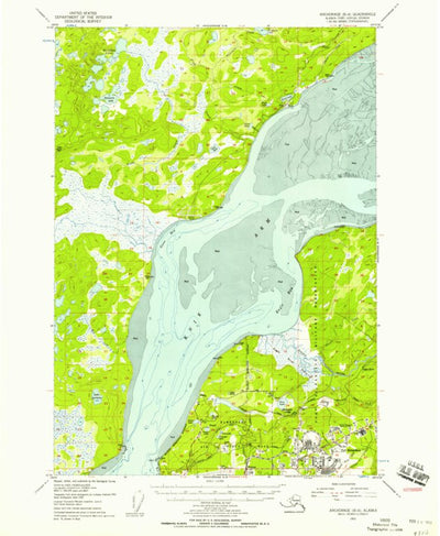 United States Geological Survey Anchorage B-8, AK (1953, 63360-Scale) digital map