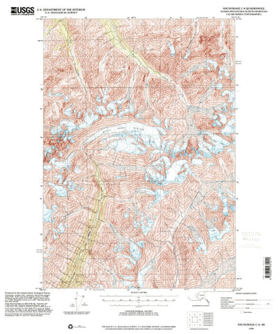United States Geological Survey Anchorage C-4, AK (1994, 63360-Scale) digital map